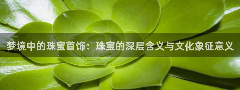 众腾娱乐平台群7O777：梦境中的珠宝首饰：珠宝的深层含义与
